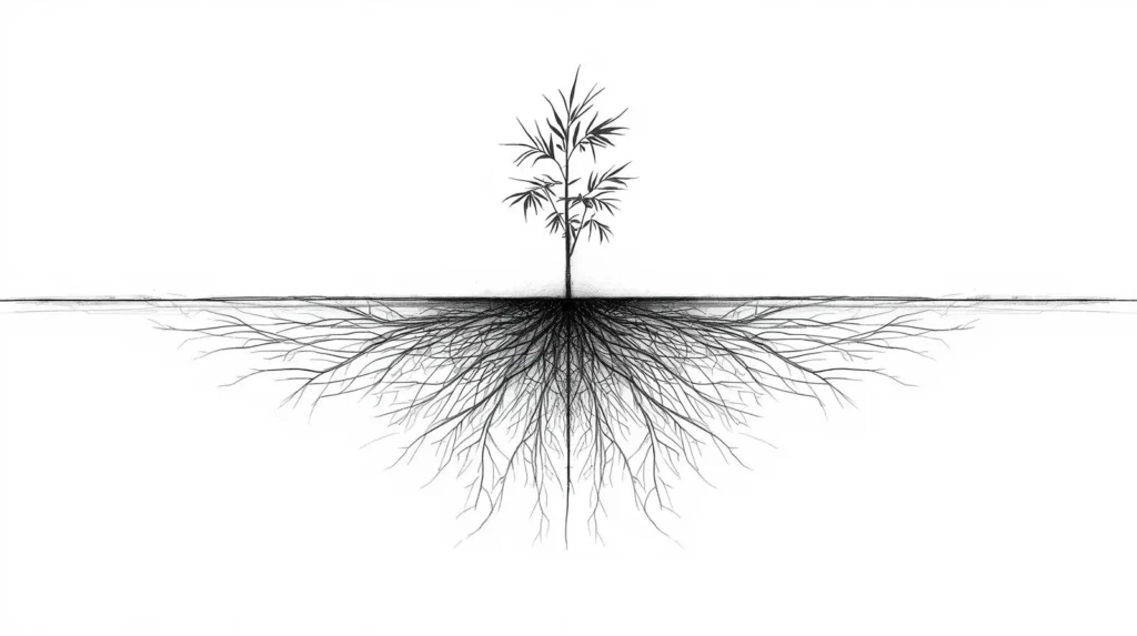 Bambú como símbolo de constancia y mini hábitos compuestos