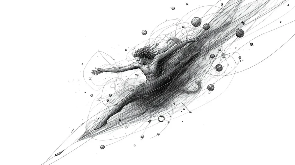 persona creando libremente representando el mundo de la creatividad y la expresión auténtica