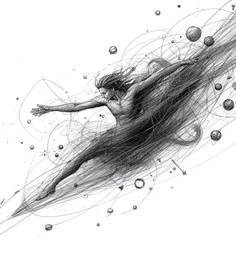 persona creando libremente representando el mundo de la creatividad y la expresión auténtica