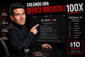 Creador construyendo su oferta irresistible con el Método 10X y el GPT estratégico del Sistema 7C