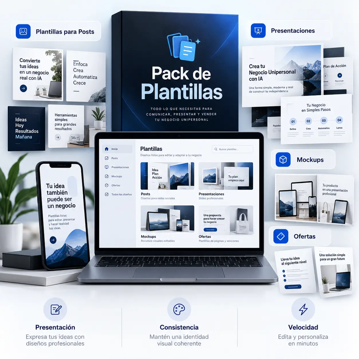 Plantillas de Canva incluidas en Crea tu Negocio Unipersonal con IA