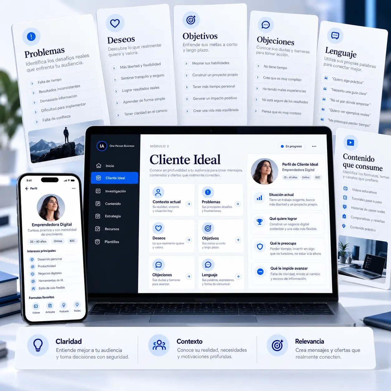 Cliente ideal para negocio unipersonal con IA de Piomarketer