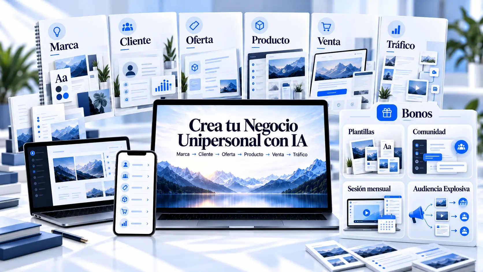 Pack completo Crea tu Negocio Unipersonal con IA de Piomarketer