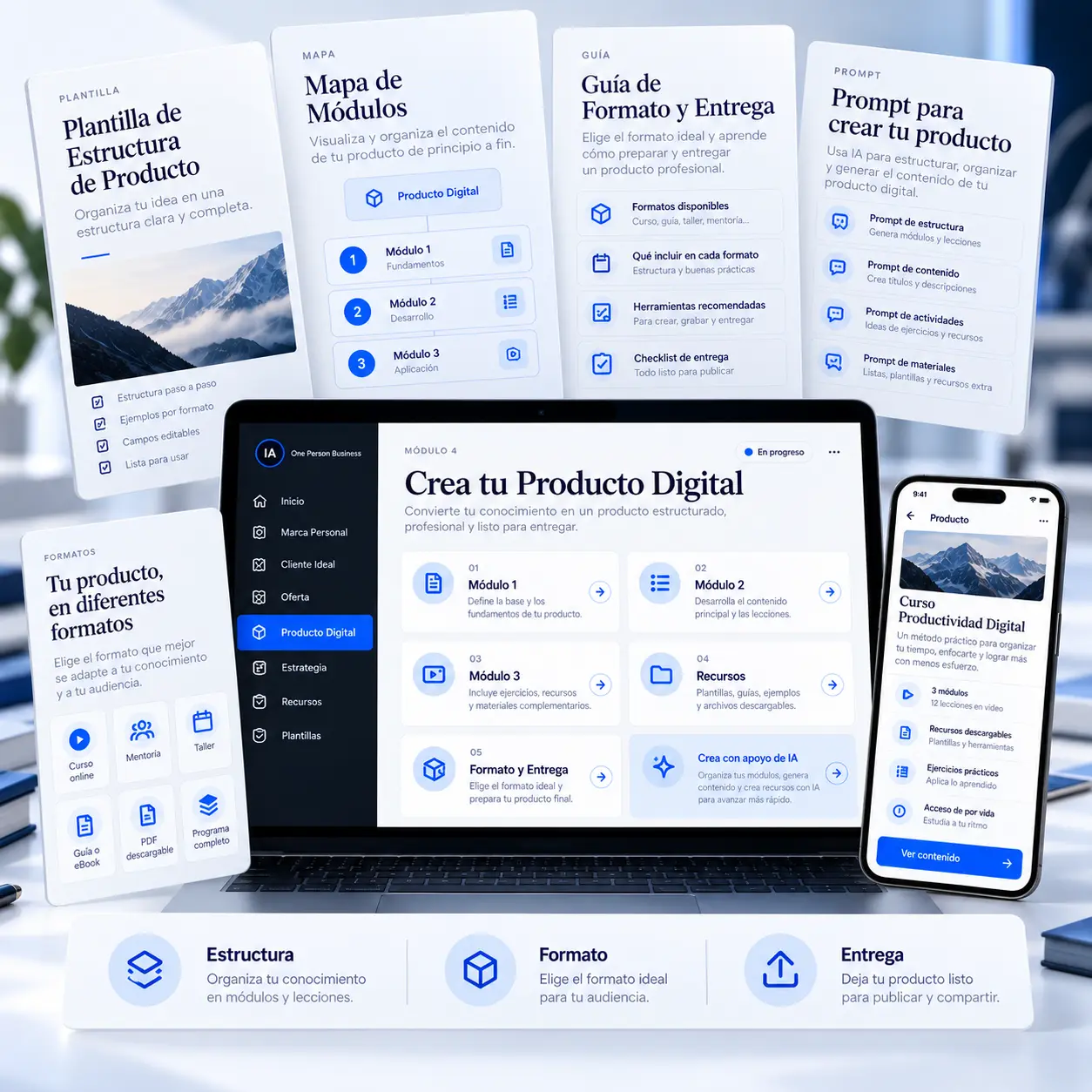 Producto digital para negocio unipersonal con IA de Piomarketer